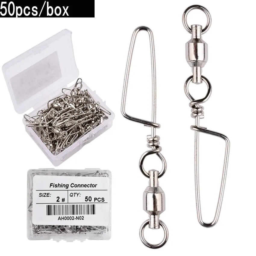 Fishing Equipment Hook - 50 stuks viskogellager wartel met Coastlock