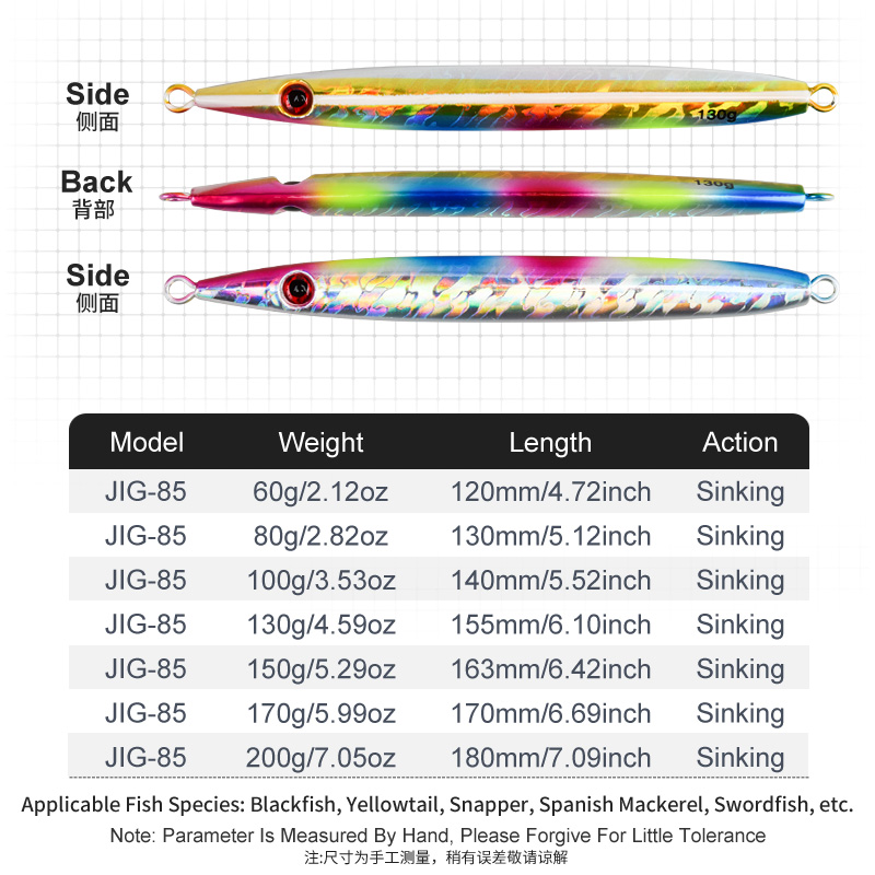 OBSESSIE J85 100g 130g 150g 17 - Saltwater Fishing Hook recensie en prijs