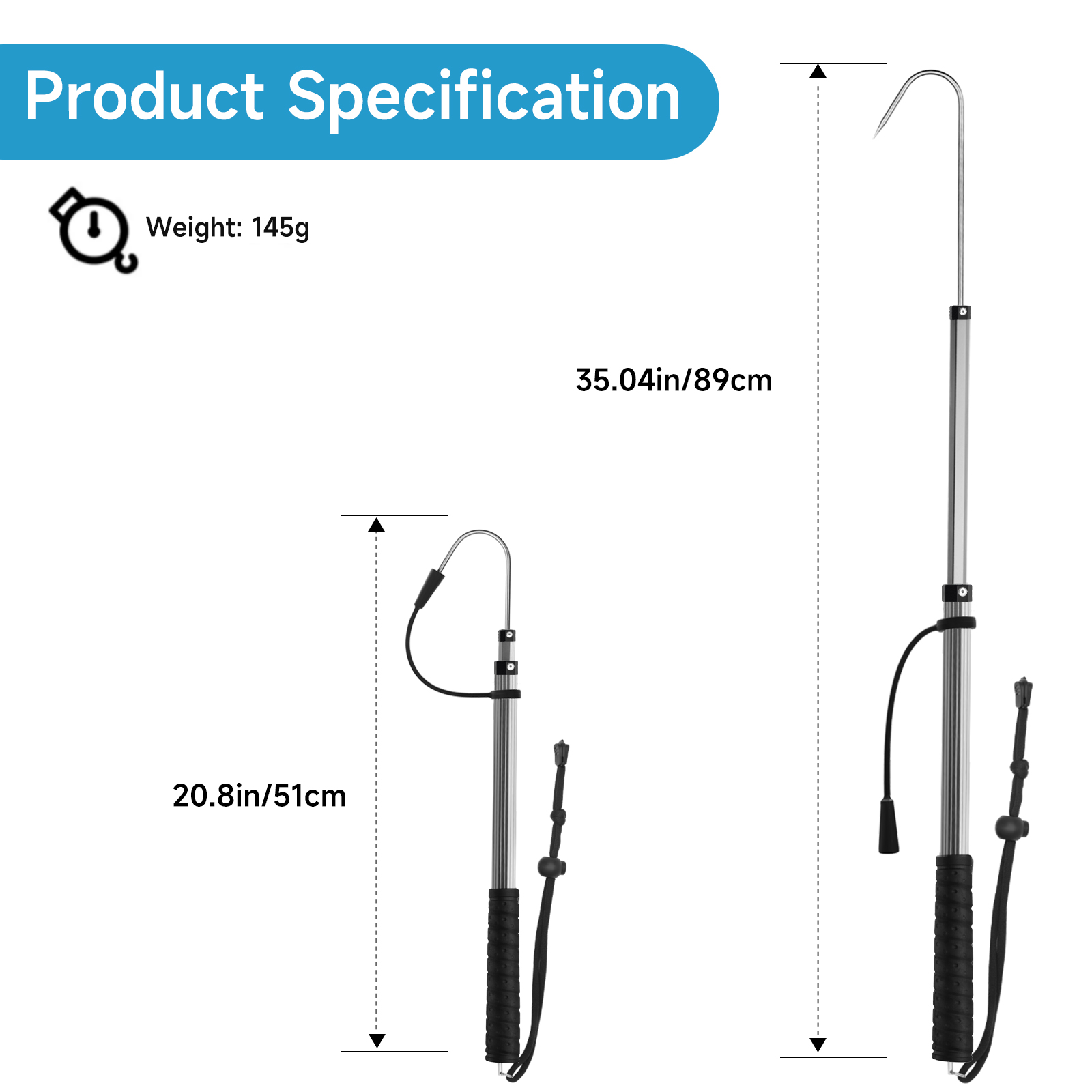 SANLIKE 90 cm telescopische vi - Saltwater Fishing Hook recensie en prijs